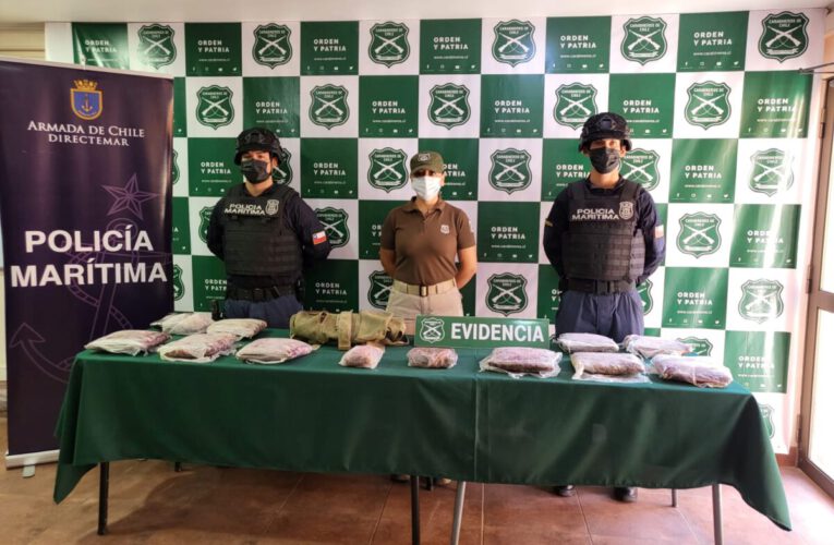 🚨Operativo conjunto de Carabineros y Armada incautó más de 23 millones de pesos en drogas.